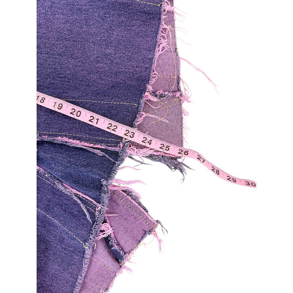 Ciprianamia Denim Upcycled Levi’s Purple Denim Skirt‎ Grunge Whimsygoth Size 28? - Picture 10 of 10